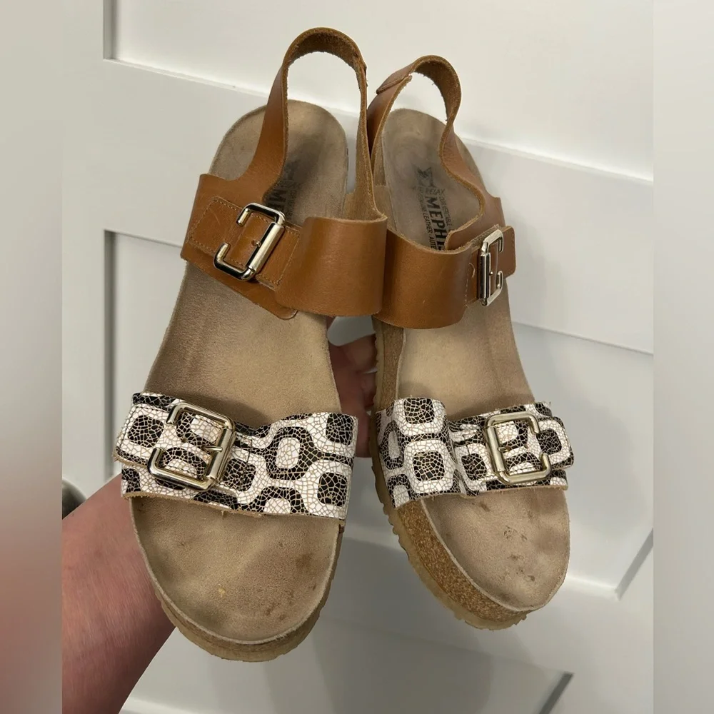 Mephisto Lissandra Platform Wedge Sandals Size 42 / US 12